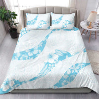 Aloha Hawaii Floral Tapa Bedding Set Patchwork Turquoise - Polynesian Pride