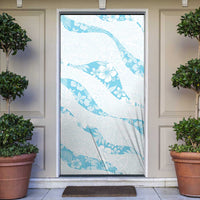 Aloha Hawaii Floral Tapa Door Cover Patchwork Turquoise - Polynesian Pride