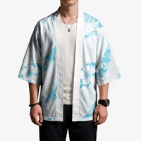 Aloha Hawaii Floral Tapa Kimono Patchwork Turquoise - Polynesian Pride