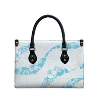 Aloha Hawaii Floral Tapa Leather Bag Patchwork Turquoise LT7 - Polynesian Pride