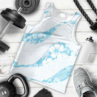 Aloha Hawaii Floral Tapa Men Tank Top Patchwork Turquoise LT7 - Polynesian Pride