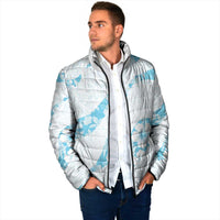 Aloha Hawaii Floral Tapa Padded Jacket Patchwork Turquoise LT7 - Polynesian Pride