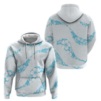 Aloha Hawaii Floral Tapa Zip Hoodie Patchwork Turquoise - Polynesian Pride
