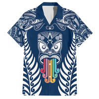 personalised-kia-kaha-te-reo-maori-family-matching-off-shoulder-maxi-dress-and-hawaiian-shirt-hei-tiki-mix-koru-navy-blue