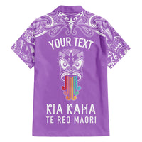 personalised-kia-kaha-te-reo-maori-family-matching-off-shoulder-maxi-dress-and-hawaiian-shirt-hei-tiki-mix-koru-purple
