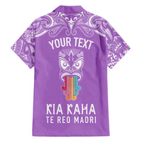 personalised-kia-kaha-te-reo-maori-family-matching-tank-maxi-dress-and-hawaiian-shirt-hei-tiki-mix-koru-purple