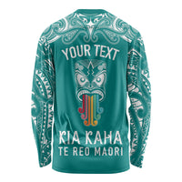 personalised-kia-kaha-te-reo-maori-long-sleeve-shirt-hei-tiki-mix-koru-teal