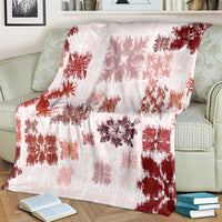 Vintage Hawaii Blanket Hawaiian Quilt Kapa Mismatch Red LT7 - Polynesian Pride