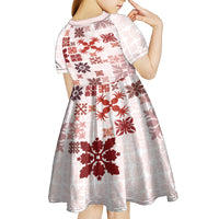 Vintage Hawaii Kid Short Sleeve Dress Hawaiian Quilt Kapa Mismatch Red LT7 - Polynesian Pride