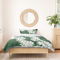 Ia Orana Tahiti Tiare Bedding Set Sage Green Lei - Polynesian Pride