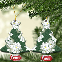 Ia Orana Tahiti Tiare Ceramic Ornament Sage Green Lei - Polynesian Pride