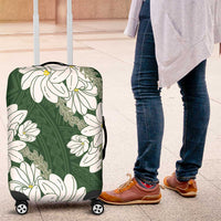 Ia Orana Tahiti Tiare Luggage Cover Sage Green Lei - Polynesian Pride