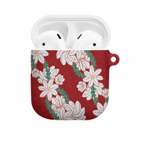 Ia Orana Tahiti Tiare AirPods Case Crimson Lei - Polynesian Pride