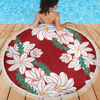 Ia Orana Tahiti Tiare Beach Blanket Crimson Lei - Polynesian Pride