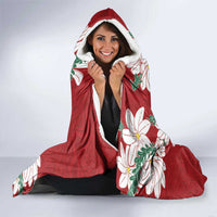 Ia Orana Tahiti Tiare Hooded Blanket Crimson Lei - Polynesian Pride