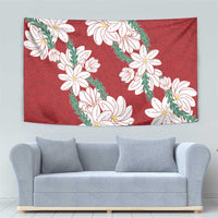 Ia Orana Tahiti Tiare Tapestry Crimson Lei - Polynesian Pride