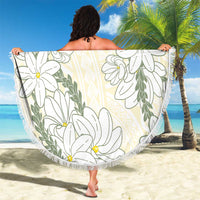 Ia Orana Tahiti Tiare Beach Blanket Lemon Yellow Lei - Polynesian Pride
