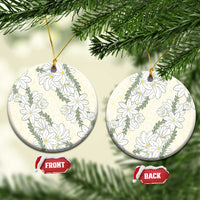 Ia Orana Tahiti Tiare Ceramic Ornament Lemon Yellow Lei - Polynesian Pride