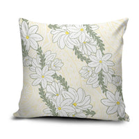 Ia Orana Tahiti Tiare Pillow Cover Lemon Yellow Lei - Polynesian Pride