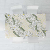 Ia Orana Tahiti Tiare Tablecloth Lemon Yellow Lei - Polynesian Pride