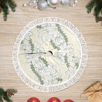 Ia Orana Tahiti Tiare Tree Skirt Lemon Yellow Lei - Polynesian Pride