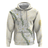 Ia Orana Tahiti Tiare Zip Hoodie Lemon Yellow Lei - Polynesian Pride