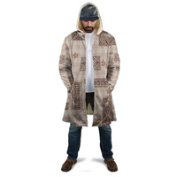 Hawaiian Quilt Tapa On Beige Palaka Motifs Cloak