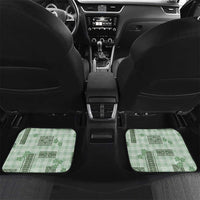 Hawaiian Quilt Tapa On Pastel Mint Palaka Motifs Car Mats
