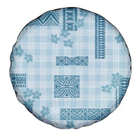 Hawaiian Quilt Tapa On Cold Blue Palaka Motifs Spare Tire Cover