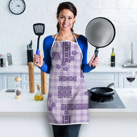Hawaiian Quilt Tapa On Lilac Palaka Motifs Apron