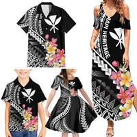 AAPI Heritage Month Family Matching Summer Maxi Dress and Hawaiian Shirt Kanaka Hawaii Plumeria