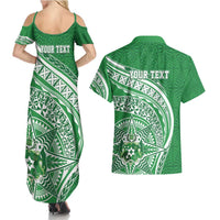 Tonga Liahona High School Personalized Couples Matching Summer Maxi Dress and Hawaiian Shirt Ngatu Tokelaufeletoa Motifs