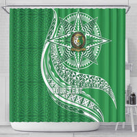 Tonga Liahona High School Personalized Shower Curtain Ngatu Tokelaufeletoa Motifs