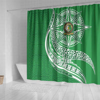 Tonga Liahona High School Personalized Shower Curtain Ngatu Tokelaufeletoa Motifs