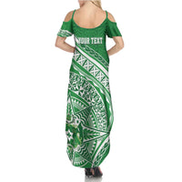 Tonga Liahona High School Personalized Summer Maxi Dress Ngatu Tokelaufeletoa Motifs