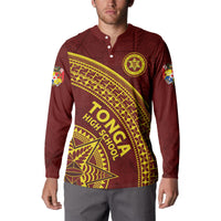 Tonga High School Button Sweatshirt THS Anniversary Ngatu Motif