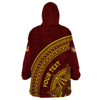 Tonga High School Wearable Blanket Hoodie THS Anniversary Ngatu Motif