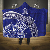 Tupou College Toloa Hooded Blanket Ngatu Tapa Mix Style LT7 One Size Blue - Polynesian Pride
