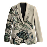 Aloha Hawaii Tapa Blazer Summer Green Hawaiian Ipu - Polynesian Pride
