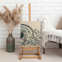 Aloha Hawaii Tapa Canvas Wall Art Summer Green Hawaiian Ipu - Polynesian Pride