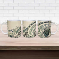 Aloha Hawaii Tapa Ceramic Mug Summer Green Hawaiian Ipu - Polynesian Pride