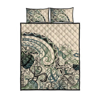 Aloha Hawaii Tapa Quilt Bed Set Summer Green Hawaiian Ipu - Polynesian Pride
