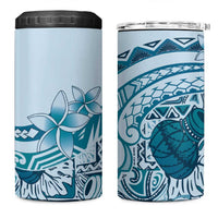Aloha Hawaii Tapa 4 in 1 Can Cooler Tumbler Cool Turquoise Hawaiian Ipu - Polynesian Pride