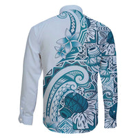 Aloha Hawaii Tapa Family Matching Summer Maxi Dress and Hawaiian Shirt Cool Turquoise Hawaiian Ipu - Polynesian Pride