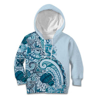 Aloha Hawaii Tapa Kid Hoodie Cool Turquoise Hawaiian Ipu - Polynesian Pride