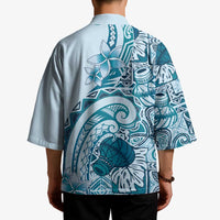 Aloha Hawaii Tapa Kimono Cool Turquoise Hawaiian Ipu - Polynesian Pride