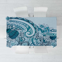 Aloha Hawaii Tapa Tablecloth Cool Turquoise Hawaiian Ipu - Polynesian Pride