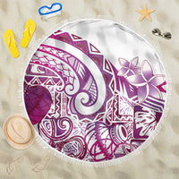 Aloha Hawaii Tapa Beach Blanket Vibrant Fuchsia Hawaiian Ipu - Polynesian Pride