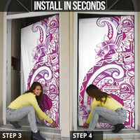 Aloha Hawaii Tapa Door Cover Vibrant Fuchsia Hawaiian Ipu - Polynesian Pride