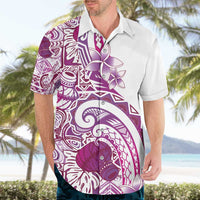 Aloha Hawaii Tapa Hawaiian Shirt Vibrant Fuchsia Hawaiian Ipu - Polynesian Pride